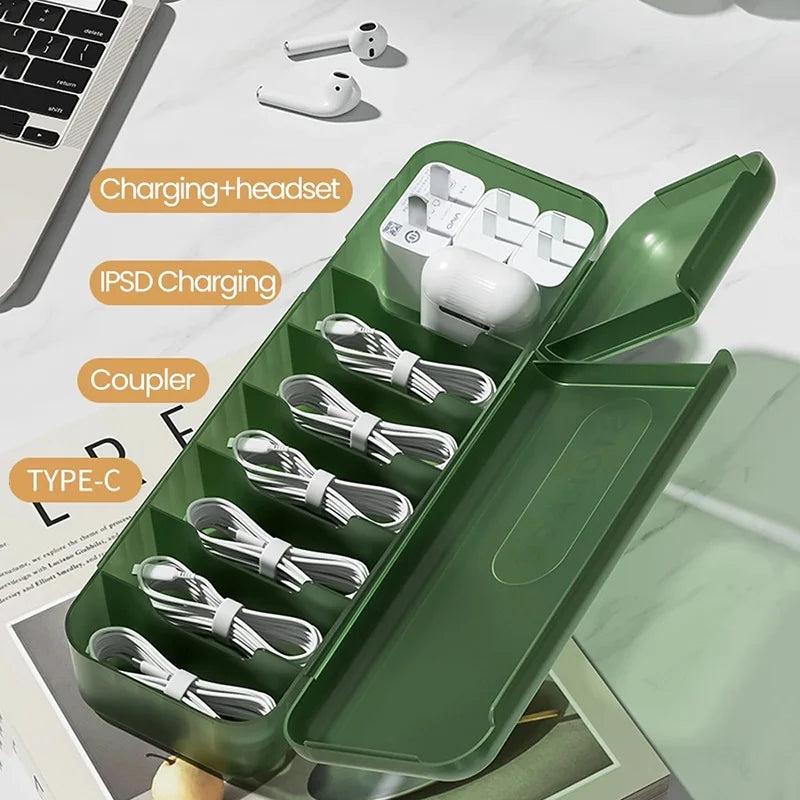 منظم كابلات الشحن حل فوضي الاسلاك في البيت